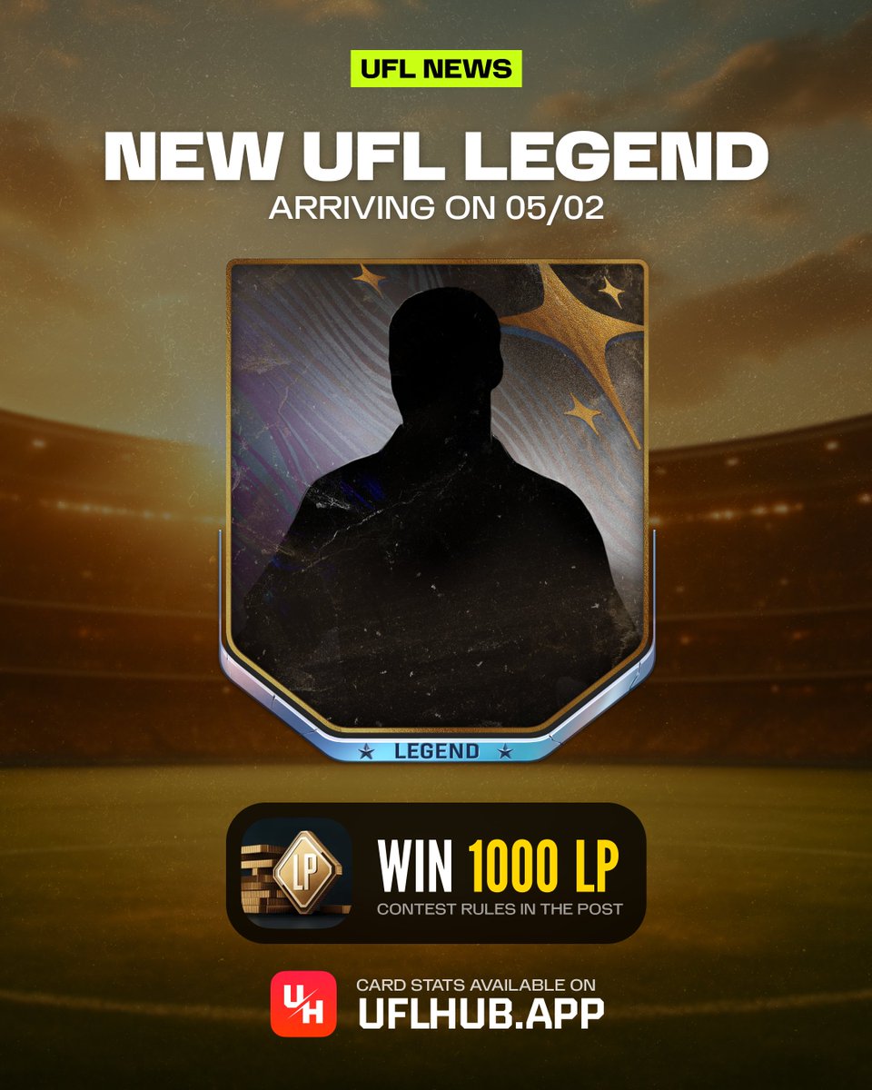 🔥 A new #UFLGame Legend lands on 05/02!

We’re giving away 1,000 LP to 5 players who guess the legend right, so you can unlock the Season Pass and add him from day one!

How to enter
– Reply with your guess
– Correct answers go into a random draw
– Winners picked across X,
