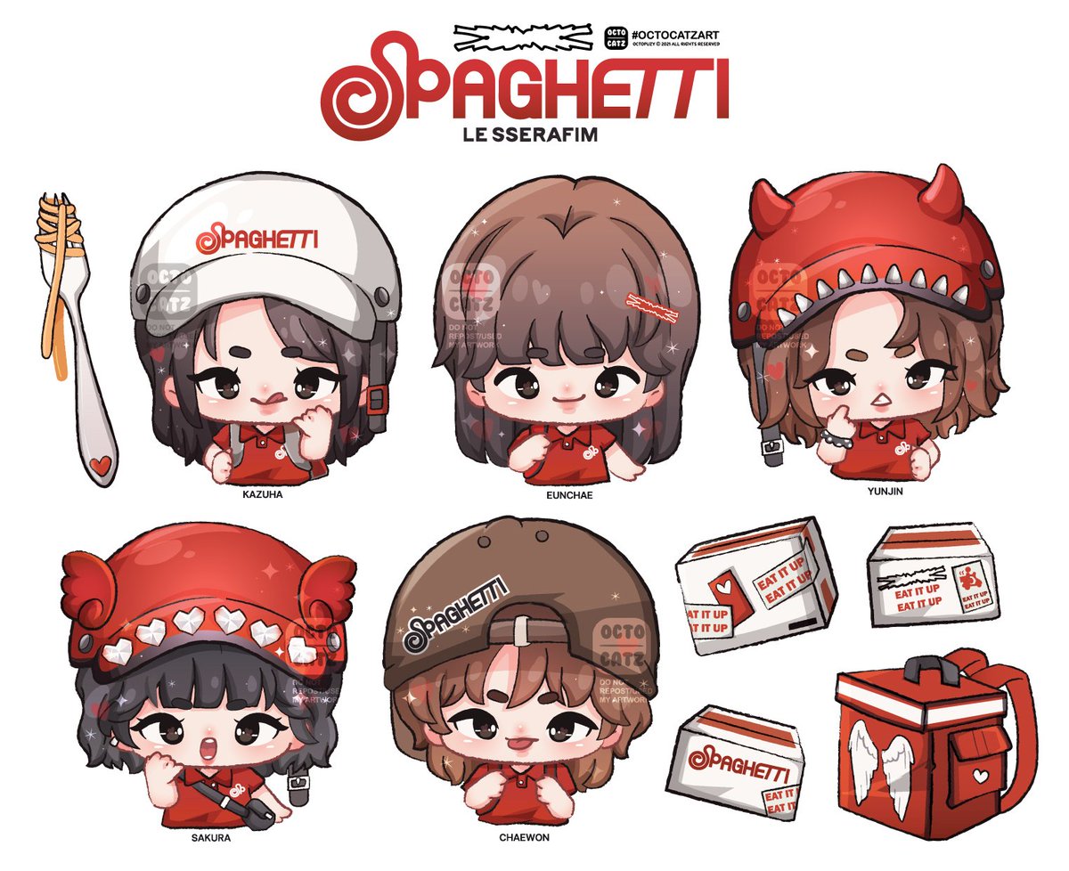 #LESSERAFIM ♫ SPAGHETTI 
งานไข่ต้มครึ่งตัว ออกแบบท่าได้
🍝❤️🍴🫦🍝 สั่งได้นะคะ ♡♡
รับวาดตัวการ์ตูน ออกแบบของ
พร้อมส่งผลิต,พรีวิวต่างๆ 
【 Commission 】  
✦ ขอบคุณงานคอมมิชค่ะ
✦ Artwork by #OCTOCATZART
#รับวาดรูป #คอมมิชชั่น #รับออกแบบ
#รับออกแบบgiveaway #commissionTH