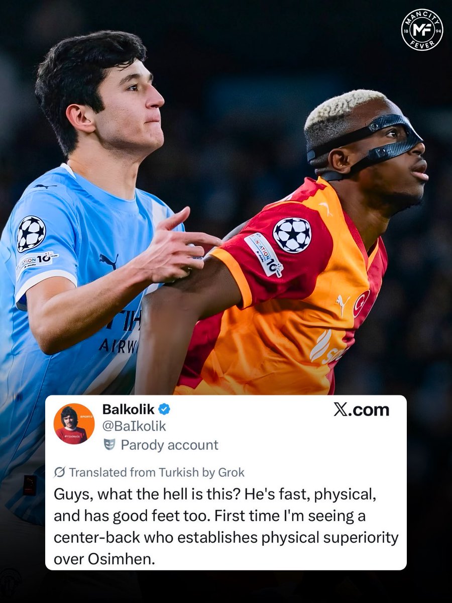 mancityfever2's tweet image. Galatasaray fans are full of praise for Abdukodir Khusanov after his performance for City on Wednesday 💪🏻🇺🇿

Is he finally getting the recognition he deserves?