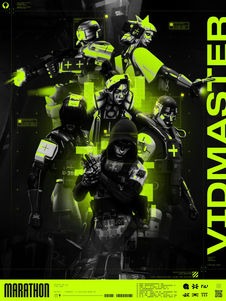 Caaandor's tweet image. to end the end a master, 
step out of the path of collapse. //
[ no.50 ]

#marathonthegame #marathongame 
@MarathonTheGame @MarathonDevTeam