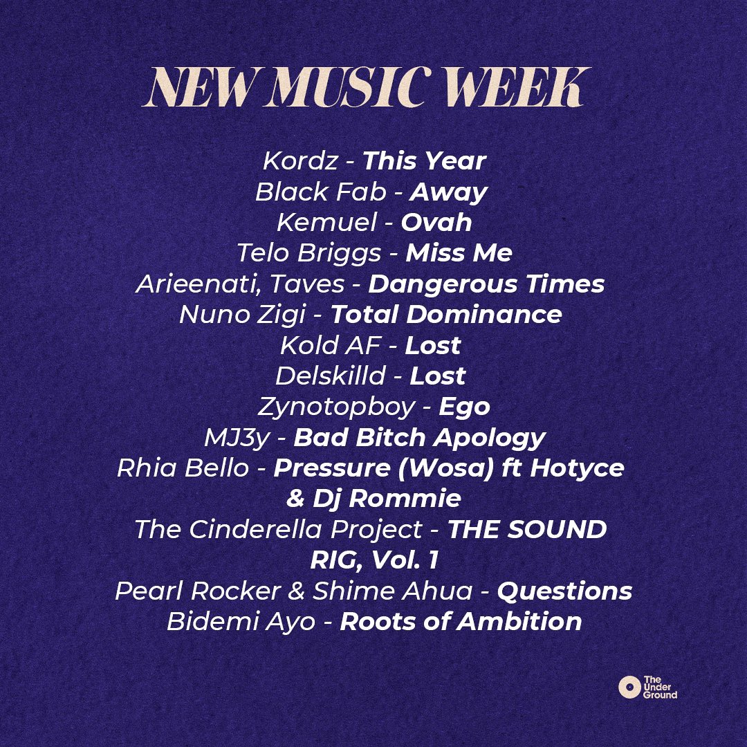 TUGHQ_'s tweet image. 🚨 NEW MUSIC WEEK🚨

Cover: @ItzKordz 

Featuring music from : @kemuelthekid , @Arieenati , @sheisKOLD , @Rhia_bello , @Delskilld__ and more!