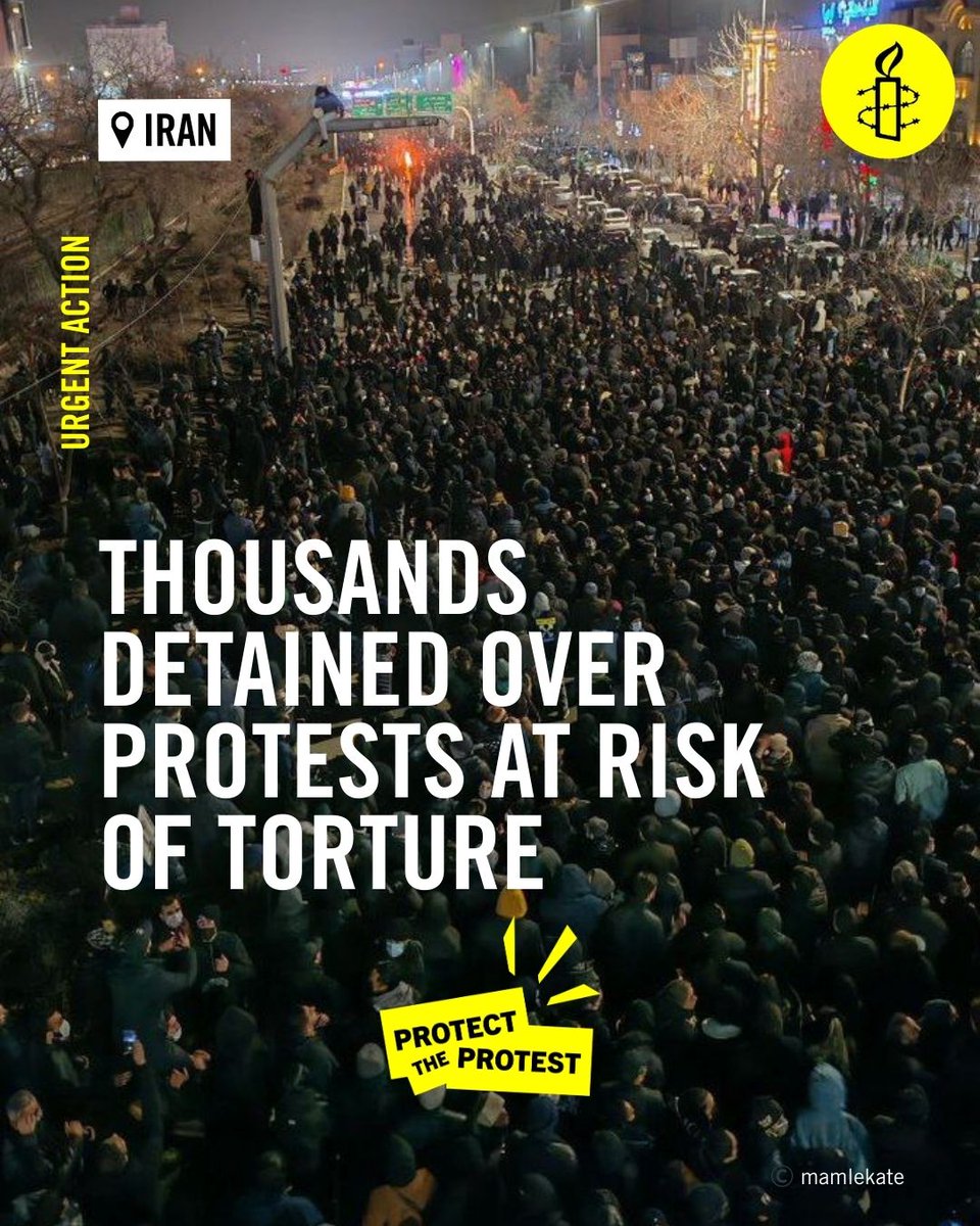 Urgent campaigning is needed as thousands of people, including children, arbitrarily detained in relation to the nationwide uprising in Iran are at risk of torture &amp; other ill-treatment, and unfair trials leading to imprisonment &amp; the death penalty. amnesty.org/en/documents/m…
