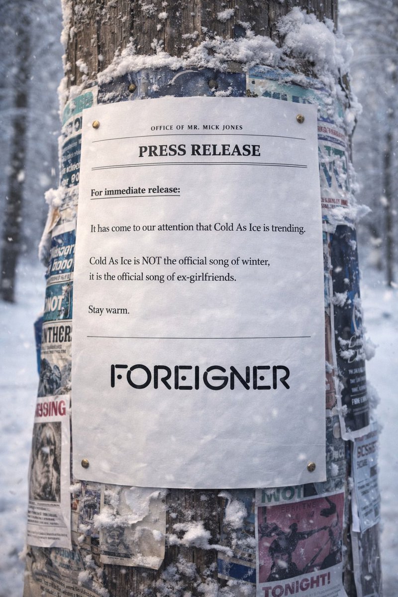 Foreigner tweet media