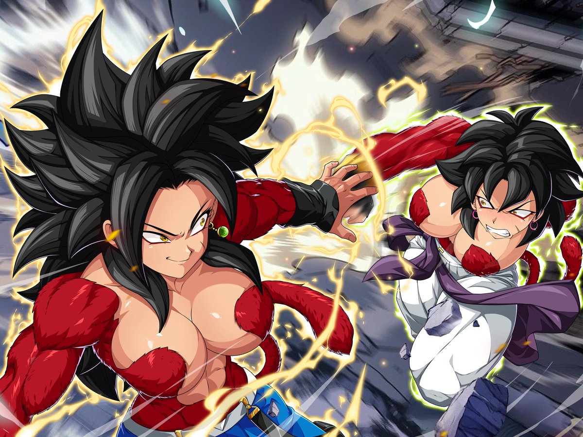 Lucia: hm, I thought youre stronger then me but it looks like you gotta have to learn a lot~

Super Saiyan 4 Lucia vs Super Saiyan 4 Mushi. >:3 

A surprise gift to <a href="/Joelike83221975/">Rukisa and Co. 🗡️😁</a> which Mushi belongs to 🤭