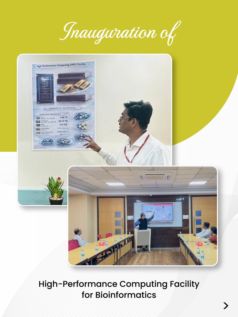 nmims_science's tweet photo. #NMIMS School of #Science inaugurated a state-of-the-art High-Performance Computing (HPC) Facility for Bioinformatics, strengthening research and computational innovation. The facility will empower students and researchers with advanced bioinformatics capabilities. https://t.co/Pfa95FGmXQ