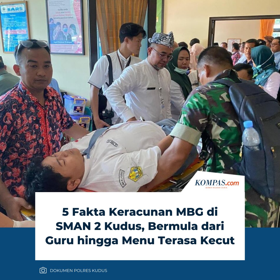kompascom's tweet image. “Hasil pendataan kami hingga saat ini jumlah siswa yang dirawat mencapai 118 orang dan tersebar di tujuh rumah sakit,” ujar Mustiko.

Baca di: kompas.com/tren/read/2026… 

~WR #Keracunan #MakanBergiziGratis #Kudus