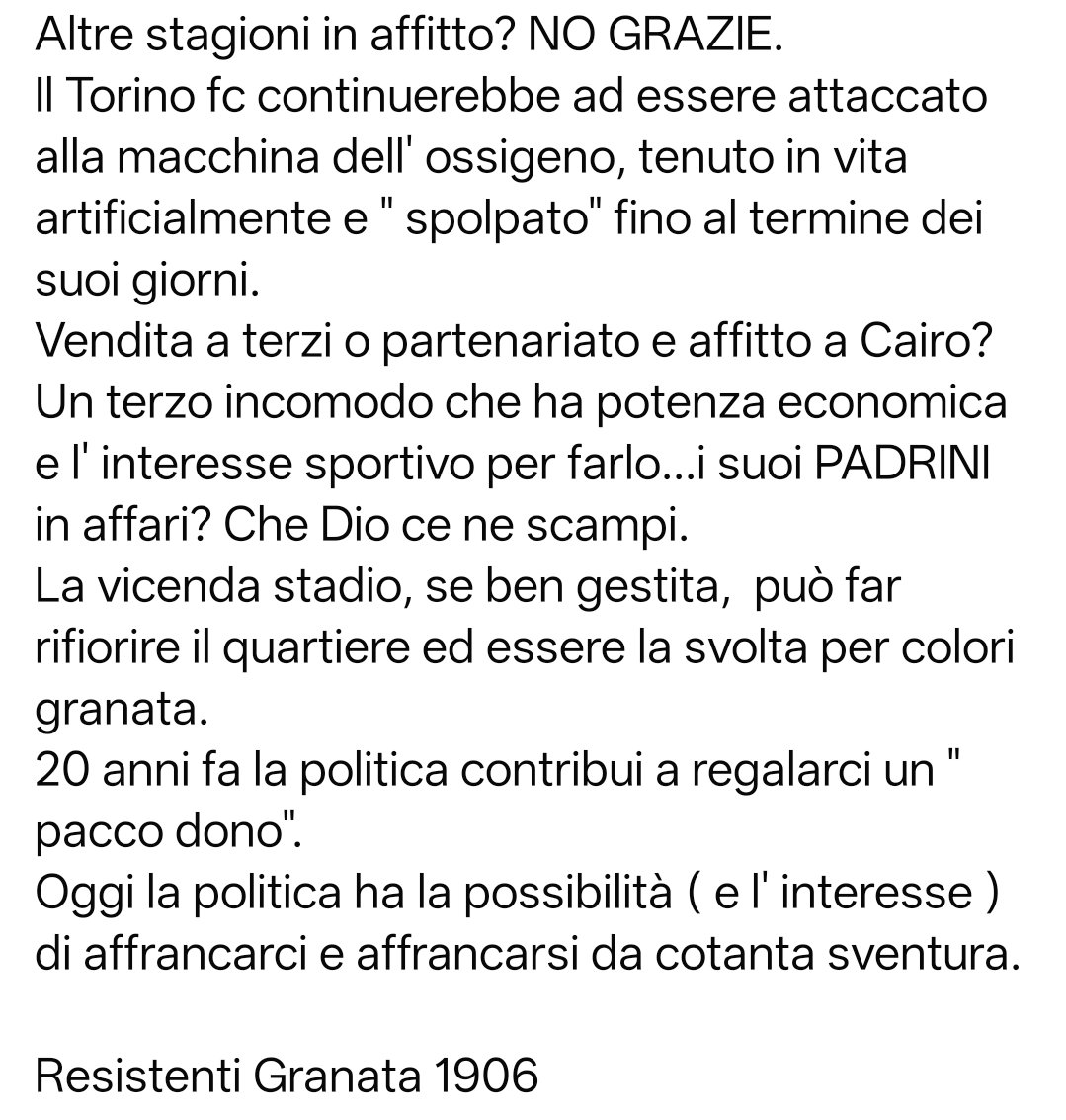 Chi può condivida. Grazie