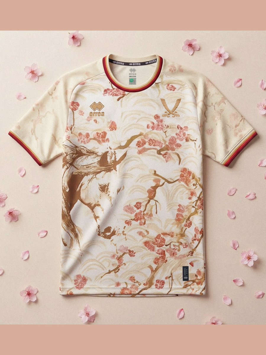 ErreaOfficial's tweet image. For the third year in a row, Erreà designed Sheffield United’s Lunar New Year jersey.
2026, the Year of the Horse, inspired a graphic built on movement, floral watercolor illustrations and gold embroidered details.

A special kit shaped around symbolism, continuity and identity.