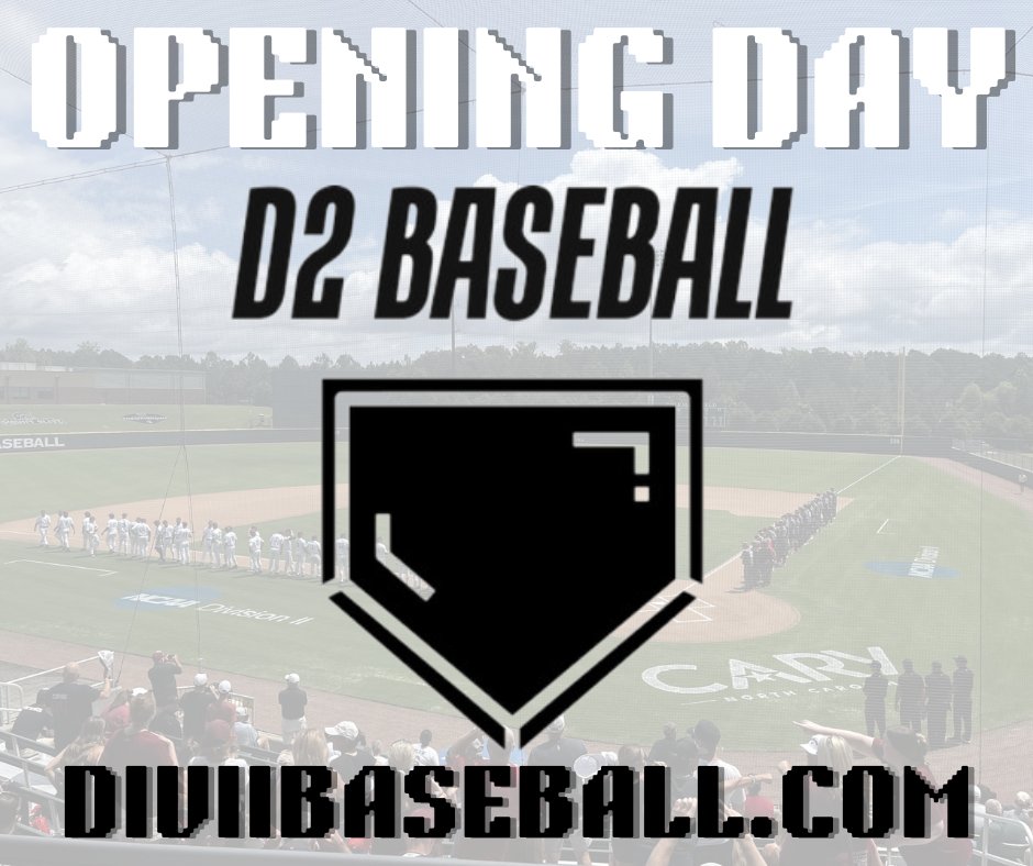 divIIbaseball's tweet image. Get up. It's Opening Day. Banners will be raised. Records will be set. Champions will rise.  
It all starts today, D2 Baseball is BACK! 

#D2Baseball