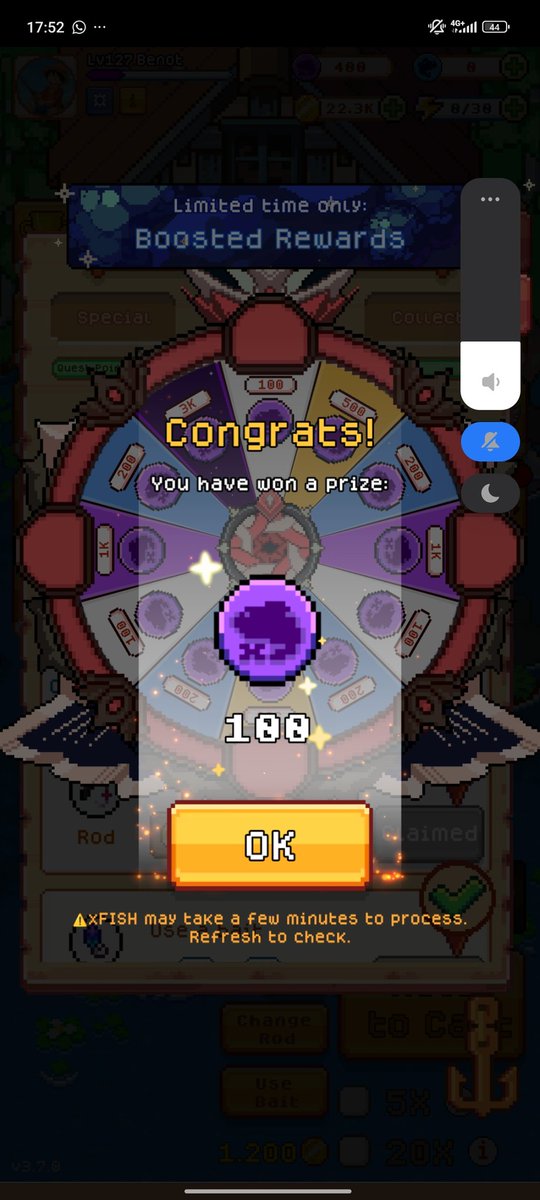 gn everyone, have a good rest 🙌 
for today I got 100 xFISH😁

<a href="/FishingFrenzyCo/">Fishing Frenzy</a> <a href="/Ronin_Network/">Ronin</a> <a href="/xderek/">Derek 🗺️</a>