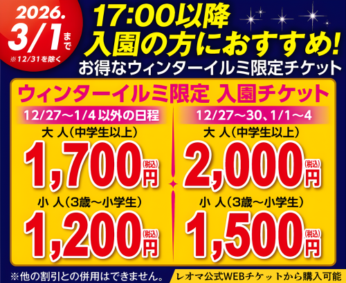 ❇️🎇夜のレオマはロマンチック🎇❇️ ✓イルミネーションやショー