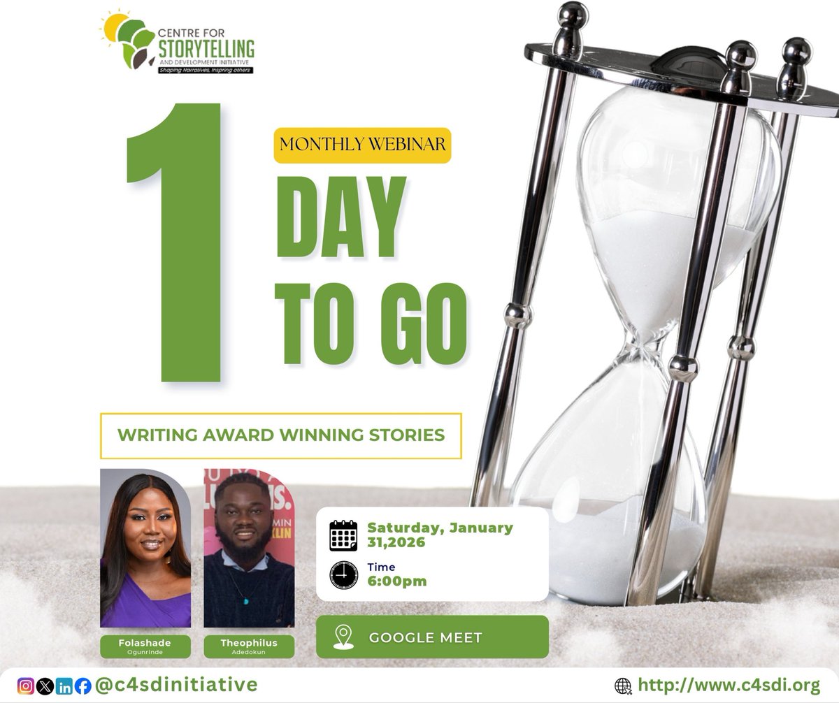 1 day to go
1 day to go. Tomorrow we gather to talk storytelling with purpose depth and impact. This is your final call to join us live.
Last chance to register.

forms.gle/EiU372irqTu7aa…

#CSDI
#ShapingNarratives
#InspiringOthers