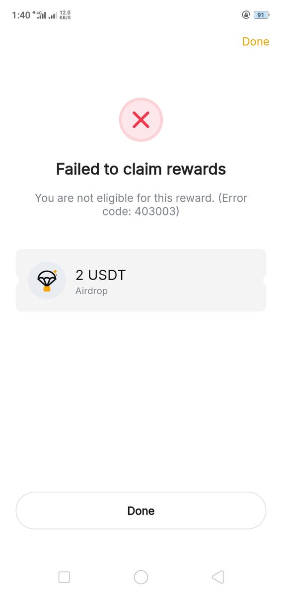CharmingBoy8888's tweet image. Been using #Bybit #BYX for almost a month and it’s been great, especially with rewards! 💸 I got a 2 USDT #Airdrop . But when trying to claim, I got error code 403003. Complaint sent, hoping they fix it before Feb 4, 2026! 
@Bybit_Official
#CryptoCommunity
bybit.com/press/communit…