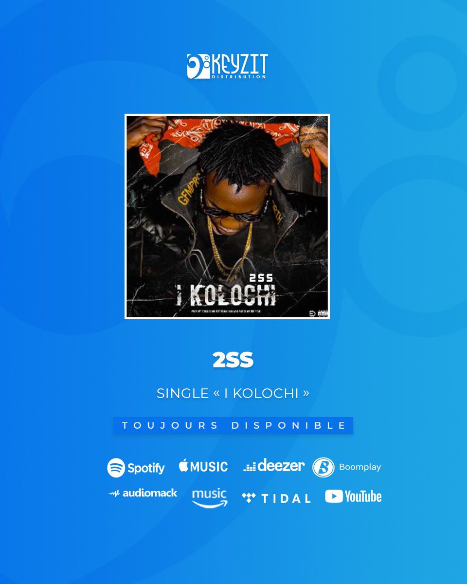 KeyzitMali's tweet image. Le single "I Kolochi" de l’artiste 2SS est toujours disponible sur toutes les plateformes de streaming et de téléchargement légal !

fanlink.tv/2SSIkolochi

𝐃𝐢𝐬𝐭𝐫𝐢𝐛𝐮𝐞 𝐭𝐚 𝐦𝐮𝐬𝐢𝐪𝐮𝐞 𝐚𝐯𝐞𝐜 𝐊𝐞𝐲𝐳𝐢𝐭 ! 💿

#2ss #KeyzitDistribution #Keyzit #AfricanMajor