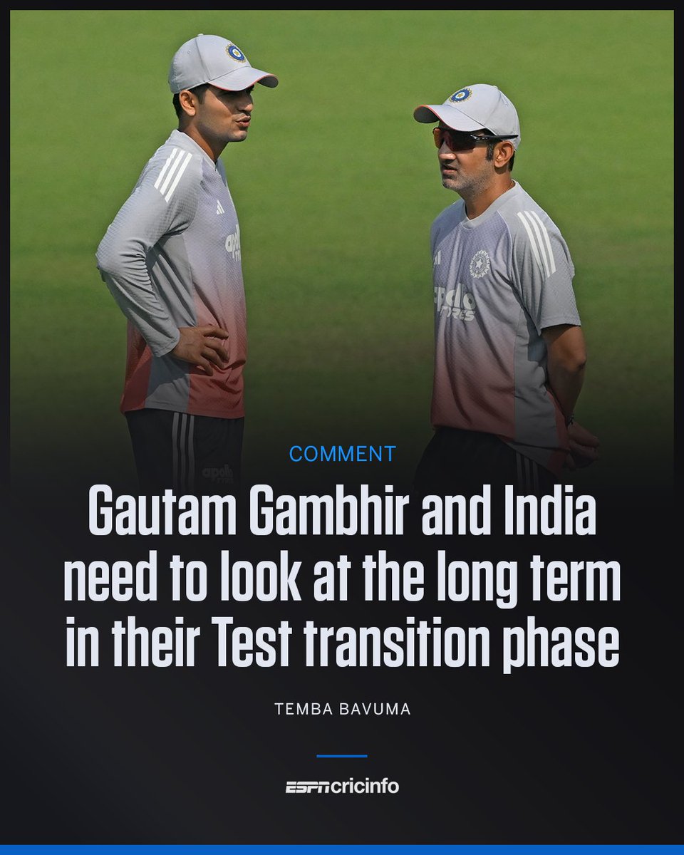ESPNcricinfo's tweet image. "I don't think the men in suits at the BCCI put him in the position of coach so that he can be successful within six months. They want him to be successful over a period of two to four years"

Temba Bavuma writes ✍️ srkl.in/6011BAiXIT