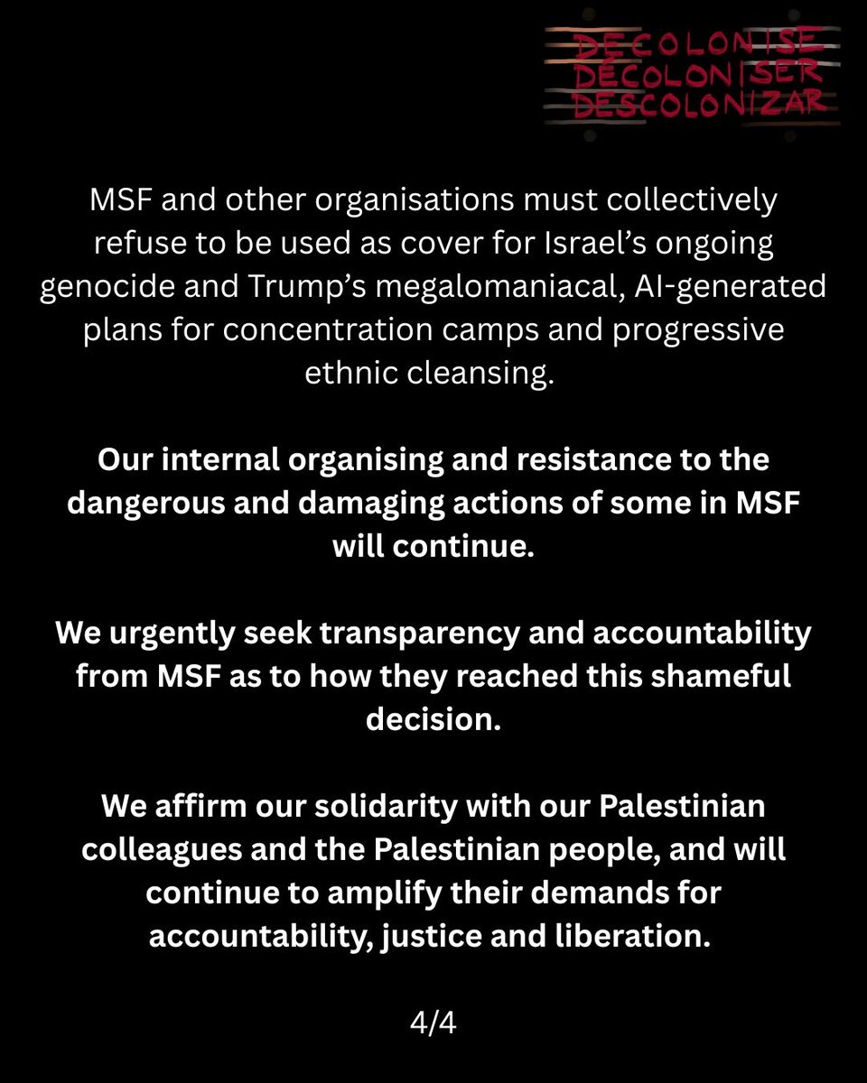 Decolonise MSF tweet media