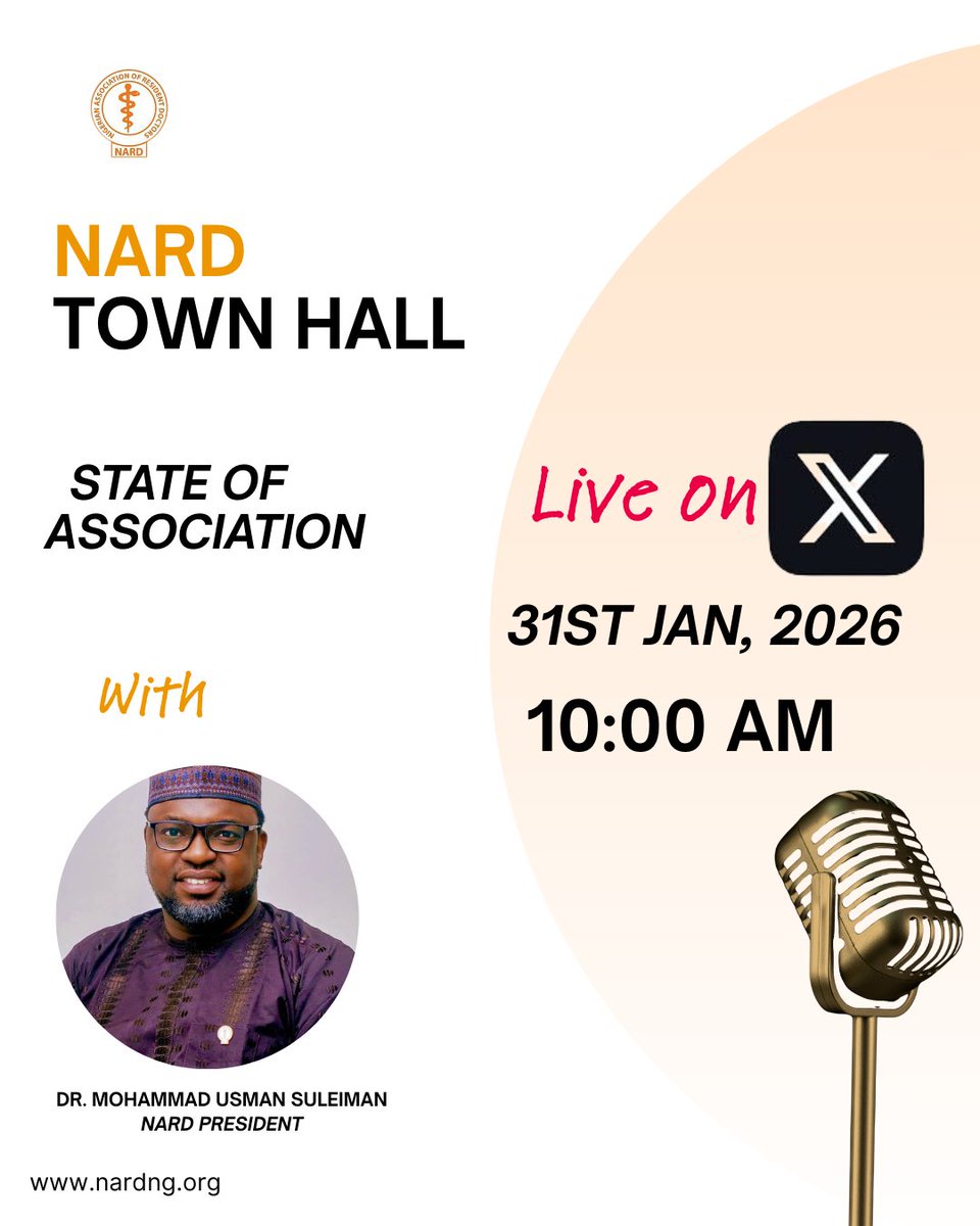 nard_nigeria's tweet photo. NARD Town Hall Meeting 

Agenda:  STATE OF  ASSOCIATION 

Time: 10am Saturday 

Spread the word.... Come with all your questions. https://t.co/TinA9vDDeg