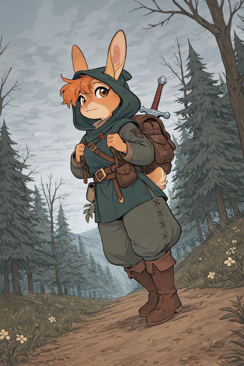 Wild &amp; Free. 🐇🍂
#AIart #rabbit #furryart #furry #FantasyArt