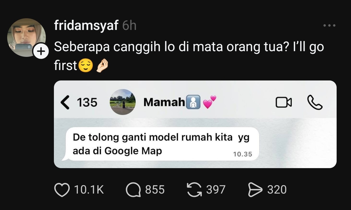 Mamah mau flexing jalur google maps ya mah?