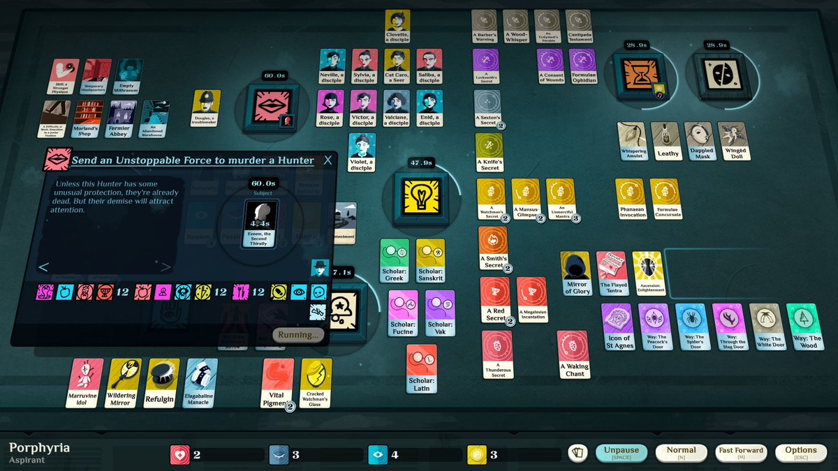 "Cool, minimalist, and awesomely atmospheric..."

Cultist Simulator is one of <a href="/AndWargaming/">Strategy and Wargaming</a>'s top ten games from <a href="/Steam/">Steam</a>'s Board Game Fest! 

→ Read the article: buff.ly/7vmNcga 

→ 60% off CS: buff.ly/7U38v7R