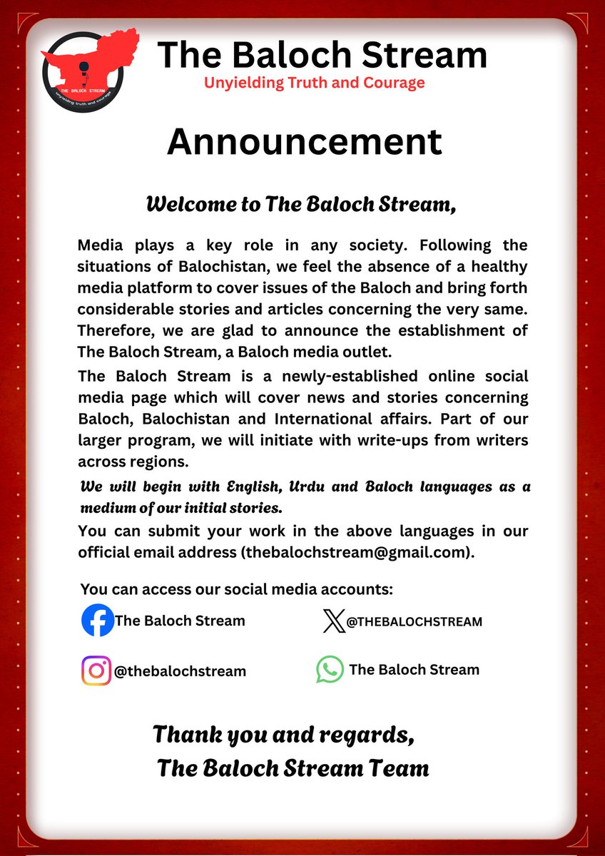 The Baloch Stream tweet media