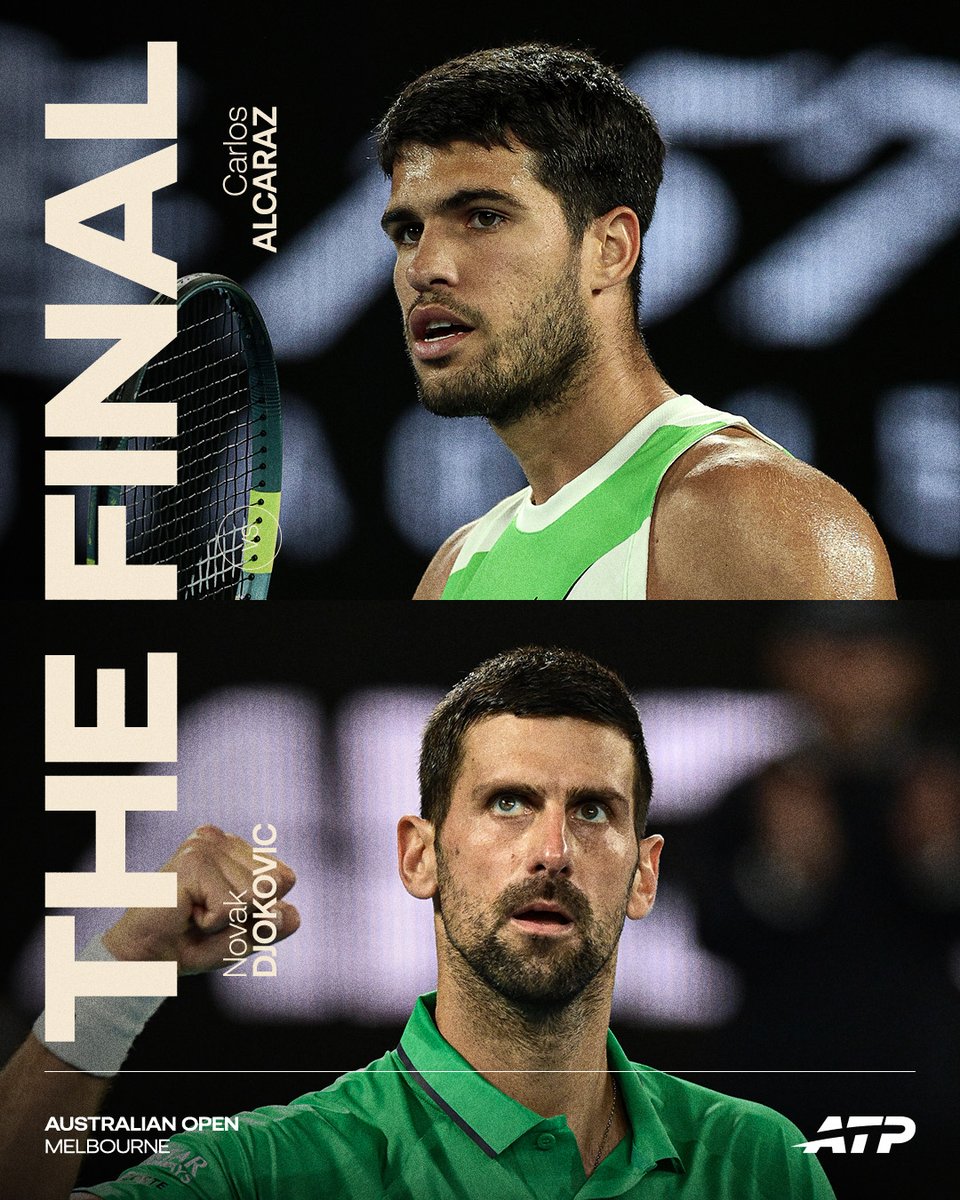 THIS IS NOT A DRILL‼️

<a href="/carlosalcaraz/">Carlos Alcaraz</a> vs <a href="/DjokerNole/">Novak Djokovic</a> for the 2026 Australian Open title. Who've you got? 🏆

#AO26