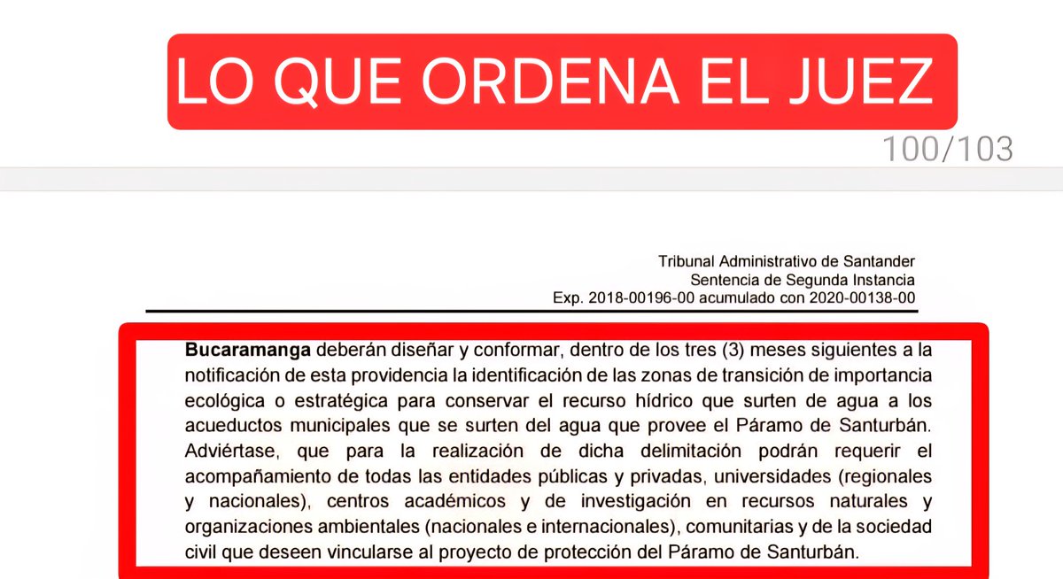 2. <a href="/IreneVelezT/">Irene Vélez-Torres</a>: su apelación a la sentencia de Santurbán no fue una “aclaración”, fue un intento de LIMITAR la protección ORDENADA POR UN JUEZ, reduciendola a la delimitación amañada q  no toca el proyecto Aris Mining (antes Minesa) para darle viabilidad. Bien lo dejan claro 👇
