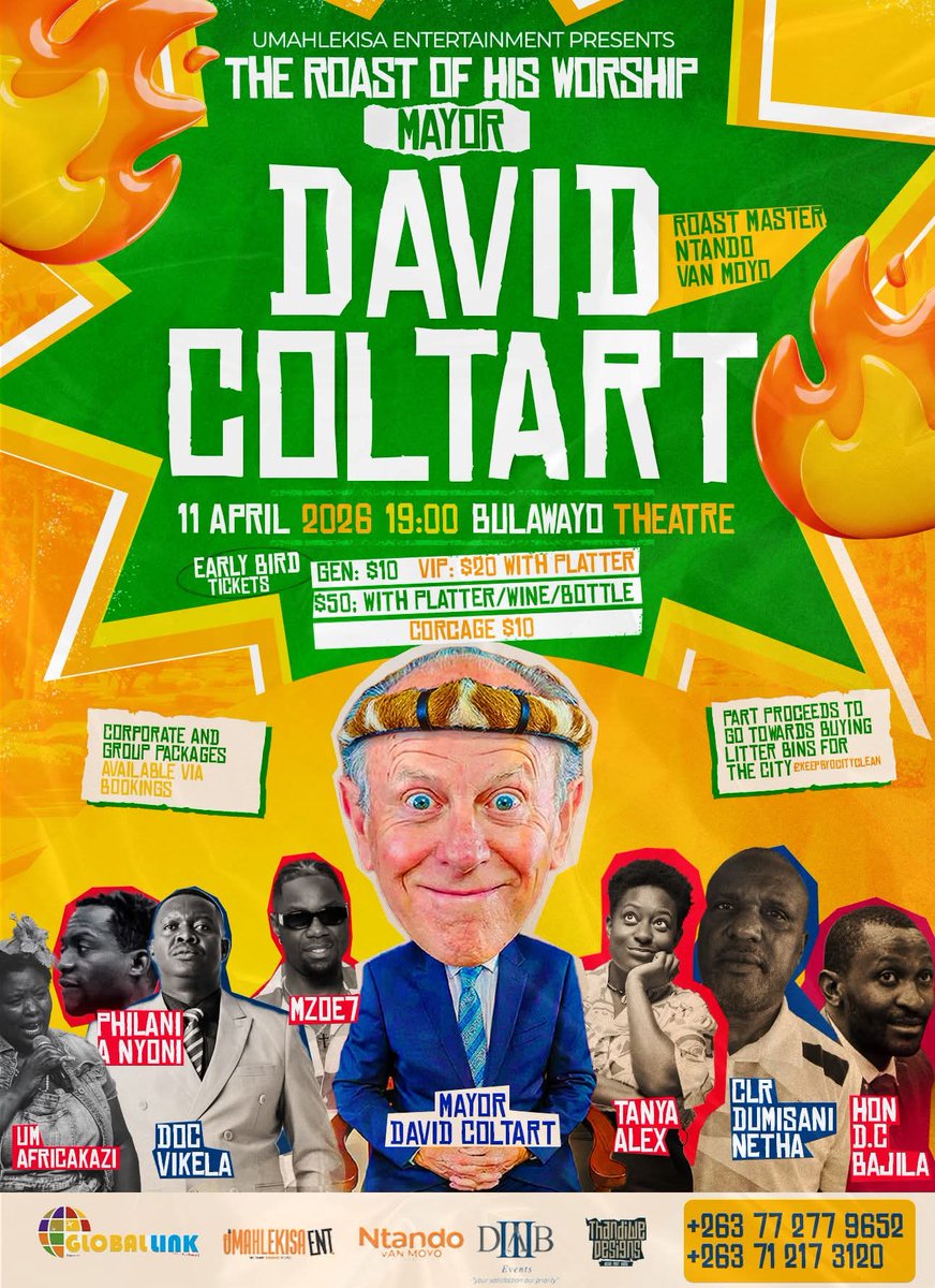 If you are Bulawayo and believe we have a great mayor in David Coltart please share this poster. I want to see something.