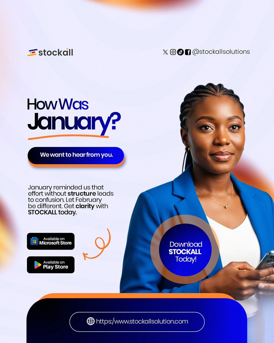 StockallApp's tweet photo. This is a good time to pause, review and reset for a better month ahead.
If January felt busy but unclear, February can be better.
For a much clearer and visible growth, download Stockall on playstore/Microsoft Store.
#stockallsolutions #businessmanagement #inventorymanagement https://t.co/EZNnkmj5uG