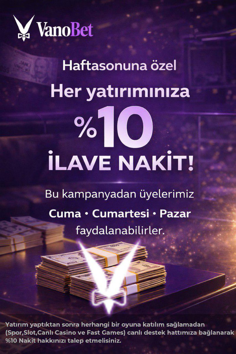 💸 Hafta Sonuna Özel %10 İlave Nakit Kampanyası

🔹 Yatırım gerçekleştirdikten sonra herhangi bir oyuna katılım sağlamadan
📩 Canlı destek hattına bağlanarak talep oluşturulması gerekmektedir
🔹Link üzerinden yapılan üyeliklere geçerlidir.

l24.im/9DeTK