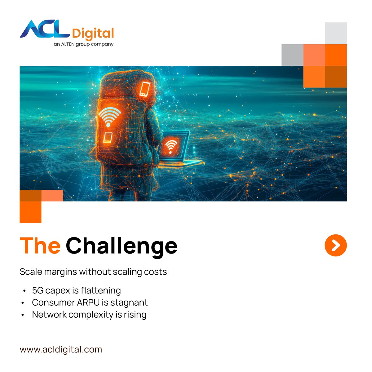 ACL_Digital's tweet photo. Telecom is at a turning point. With 5G spending flattening and consumer growth slowing, operators must scale profitability without increasing complexity. 

More Info:https://t.co/nTwNpjhUV7

#Telecom #ACLDigital #AI #GenAI #5G #DigitalTransformation #Techco #EnterpriseAI https://t.co/Ra7UI9bIzm