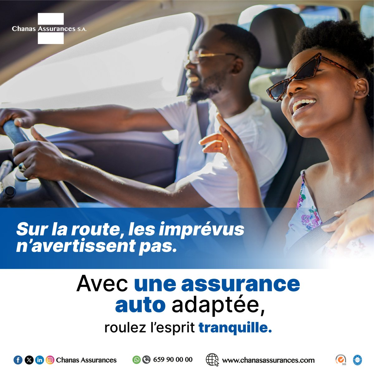 Sur la route, les imprévus ne préviennent jamais.
Avec une assurance auto adaptée, vous pouvez rouler l’esprit tranquille.
Faites confiance à Chanas Assurances.
souscription.chanasassurances.com/souscription/
#AssuranceAuto #SécuritéRoutière #RoulezTranquille #ChanasAssurances #IndemnisationRapide