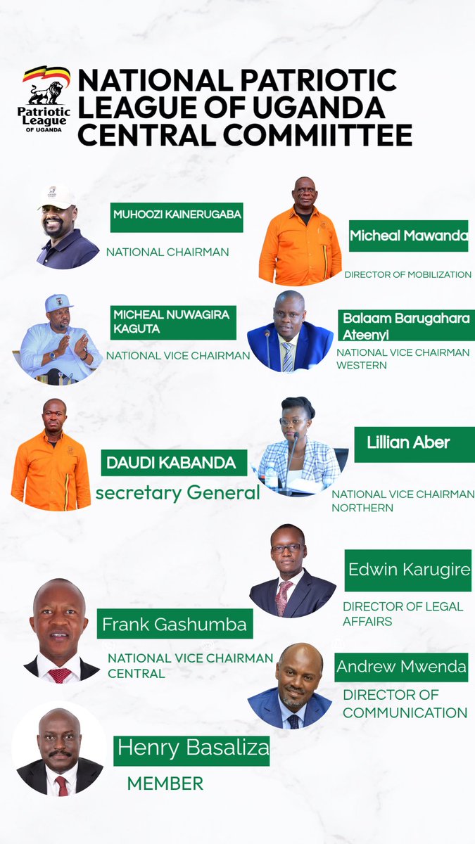 plueastern's tweet photo. Full list of the central executive committee of @Plugandaa . https://t.co/LYln2rKELm