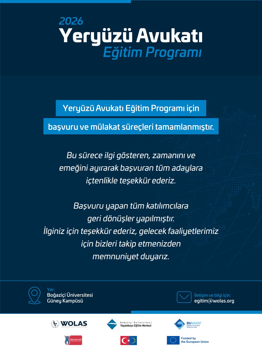 WOLAS - Yeryüzü Avukatları Derneği tweet media