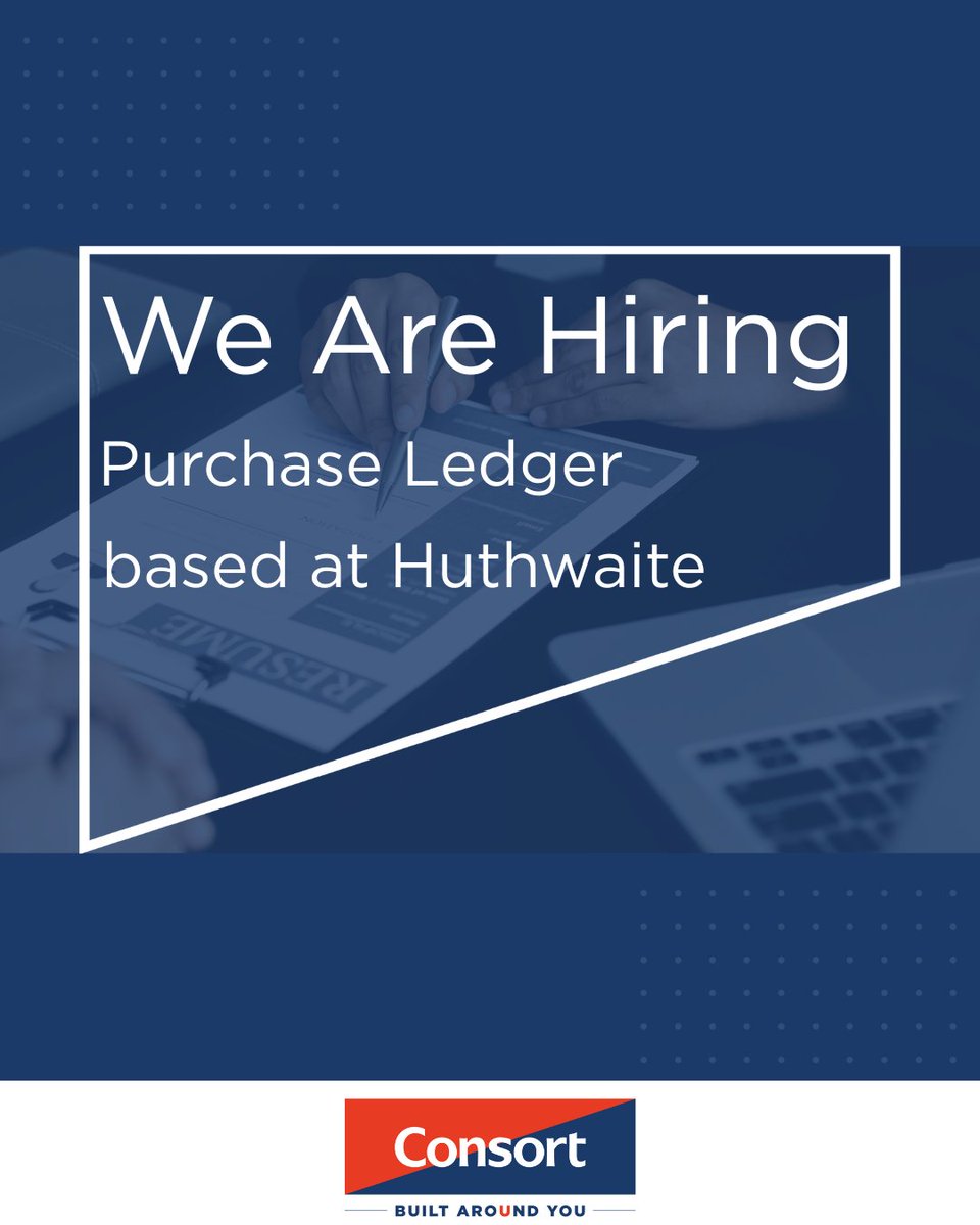 Job Vacancy - Purchase Ledger (27.5hrs/week flexible)
Based at Huthwaite
Apply here: linkedin.com/jobs/view/4367…