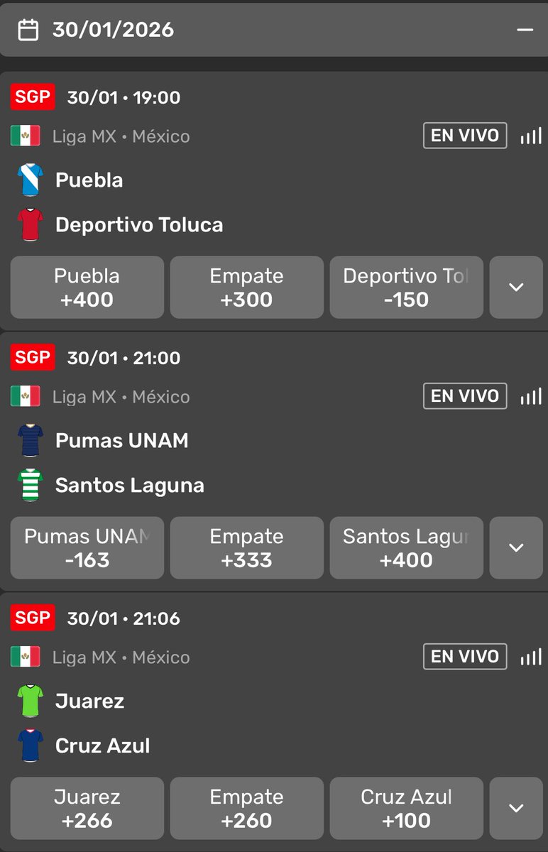 ¡Sobrinos, el día que estaban esperando, llegó!

Regalaré 5 bonos para los que le den Like, RT y comenten con el HT #ViernesDeBonosPlaydoit    como armarán su Parlay para la hoy. 

Así de fácil, así de sencillo, los ganadores tendrán que seguirme.