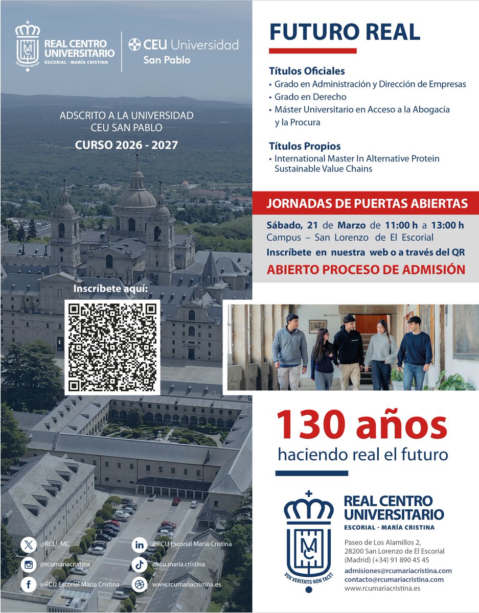 Real Centro Universitario Escorial María Cristina tweet media