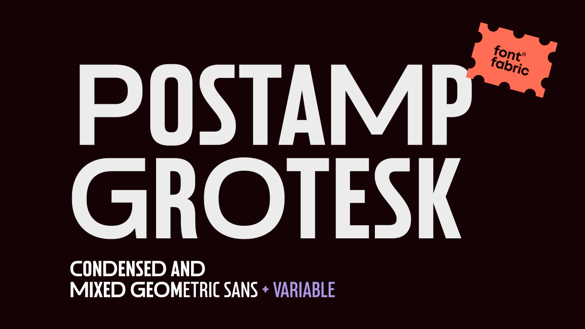 Fontfabric's tweet photo. Postamp Grotesk is HERE! ✨

From 1920s postage stamps to the modern design toolkit. Meet Postamp Grotesk, a condensed geometric sans serif built for bold communication. https://t.co/2XMRzxYGzj