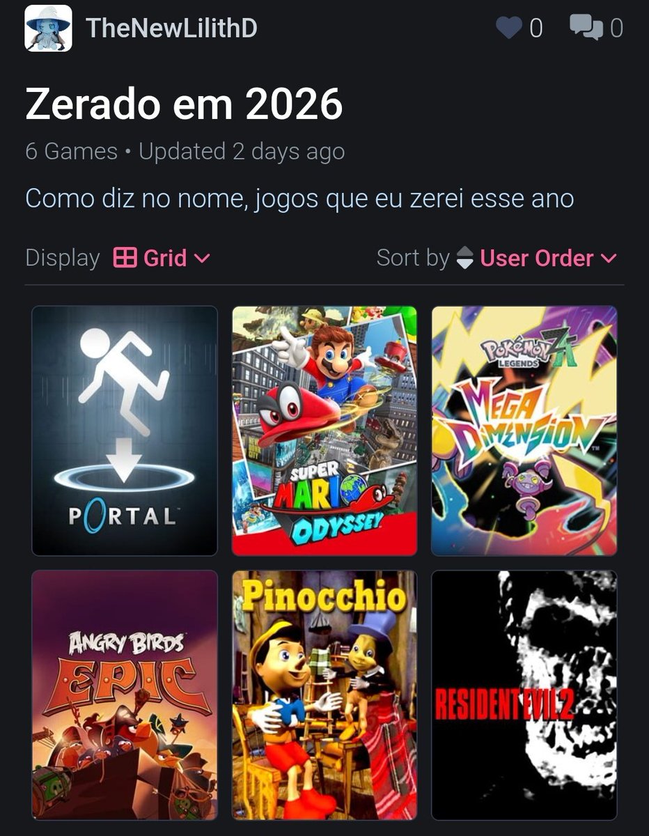 Eu com meus humildes 6 jogos
