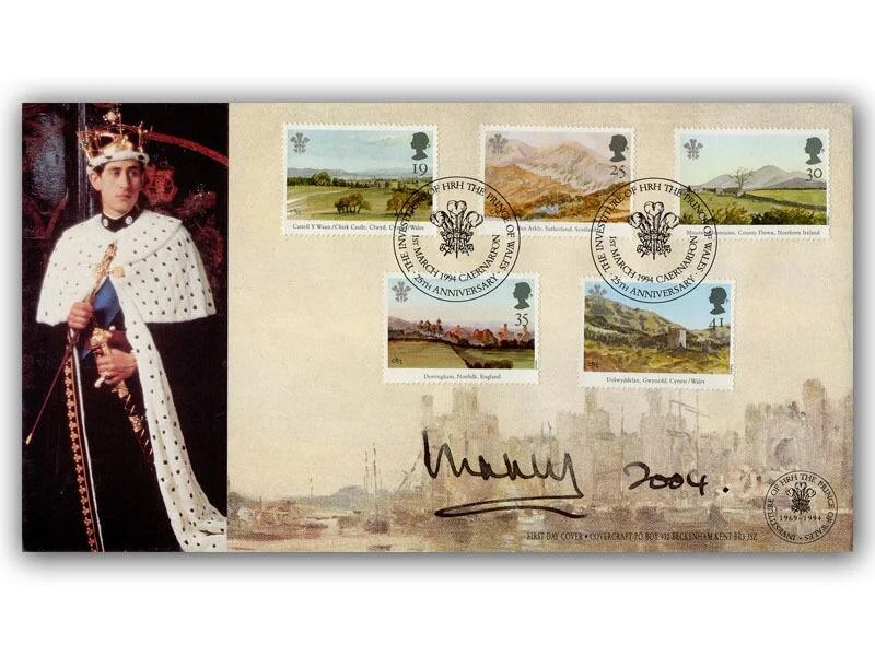 BuckinghamCover's tweet image. King Charles III Signed Investiture First Day Cover | 1994 | £850 📷

1994 Investiture of HRH Charles, Prince of Wales 25th Anniversary First Day Cover. Personally autographed by King Charles III in 2004.

buckinghamcovers.com/latest-autogra…
#royalfamily #royalty #kingcharles #royalautograph