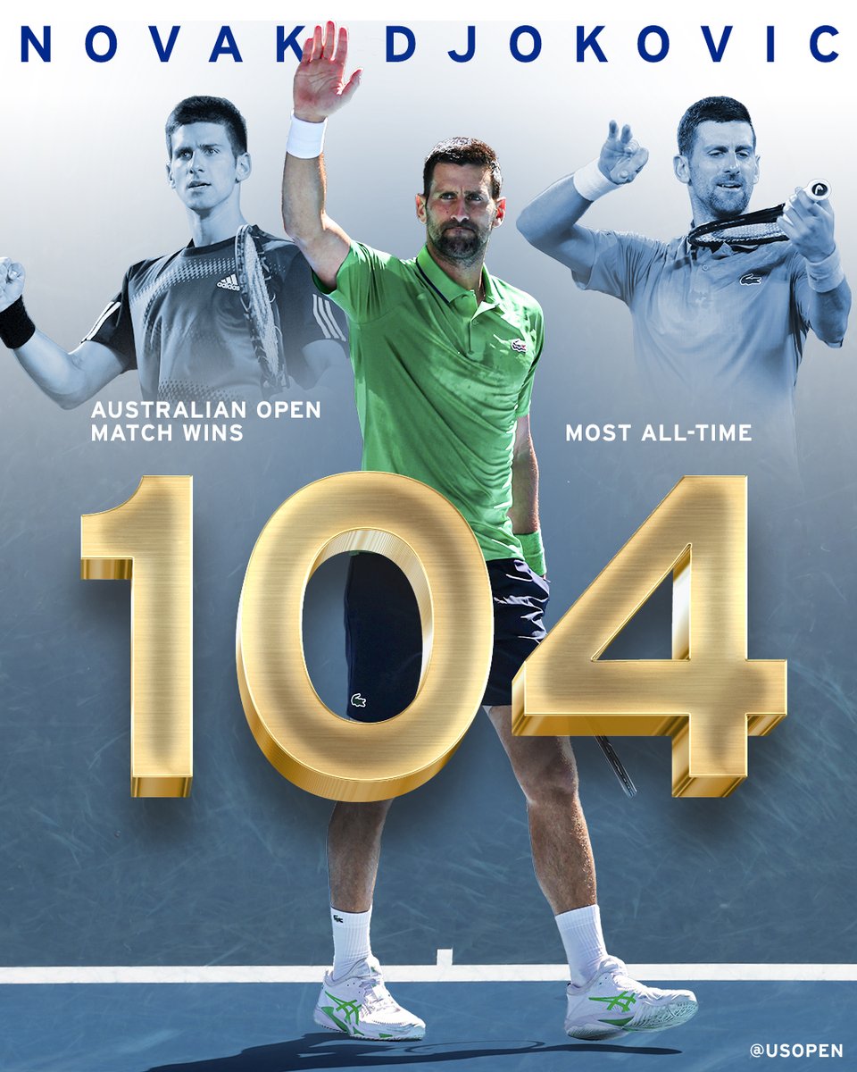 usopen's tweet image. 104 wins at the Australian Open!

And one of the most memorable!