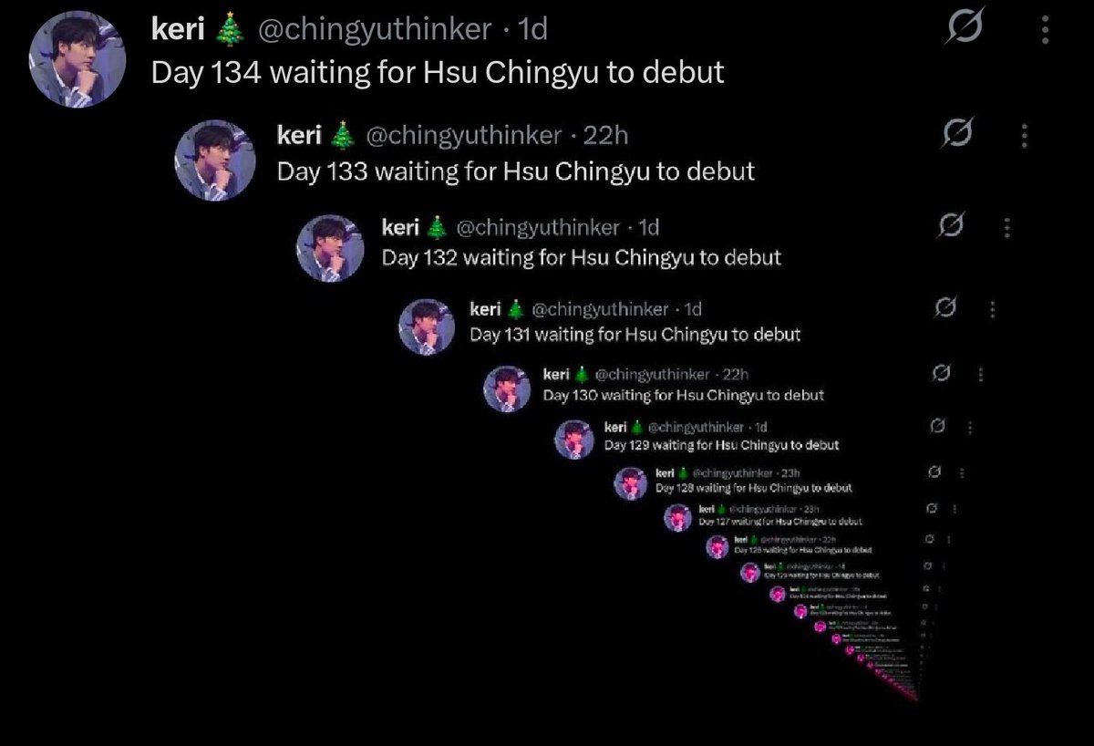chingyuthinker's tweet image. Day 135 waiting for Hsu Chingyu to debut