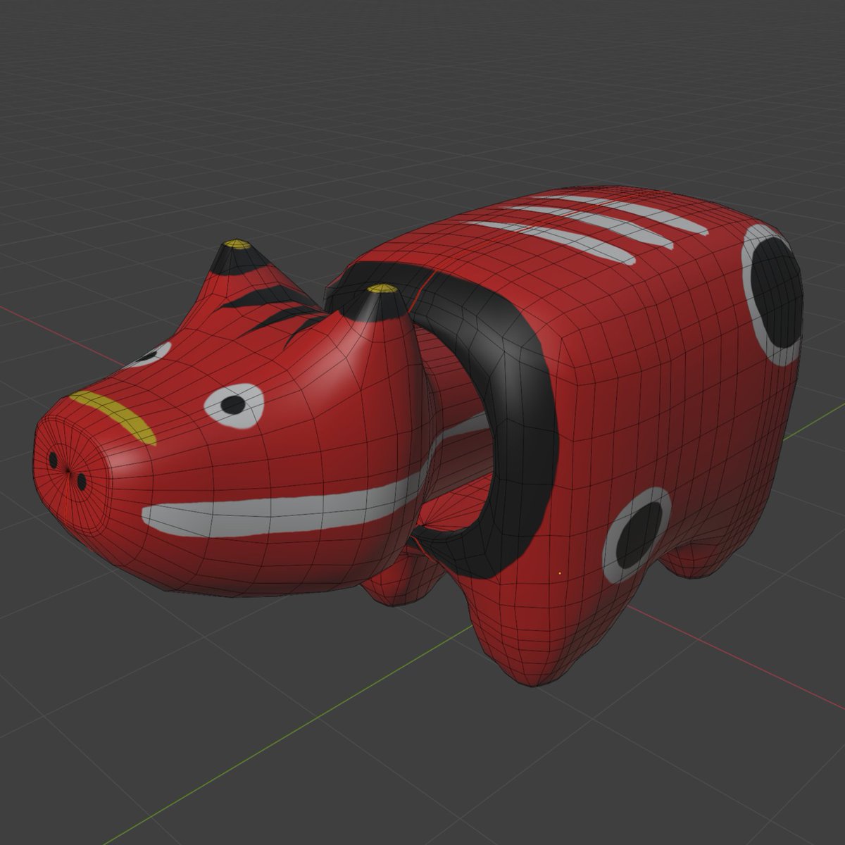 あかべこのモデリング🐂
#赤べこ #b3d