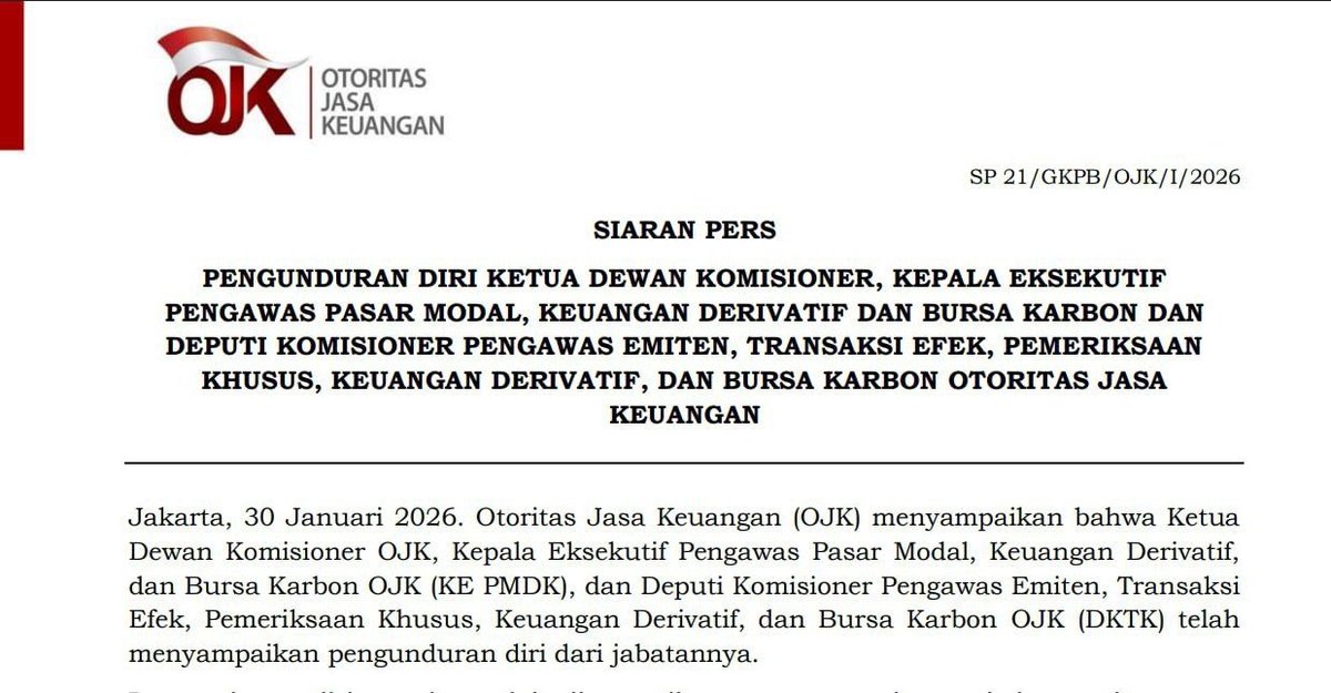 OJK BUBAR?
Semua petingginya mundur berjamaah!