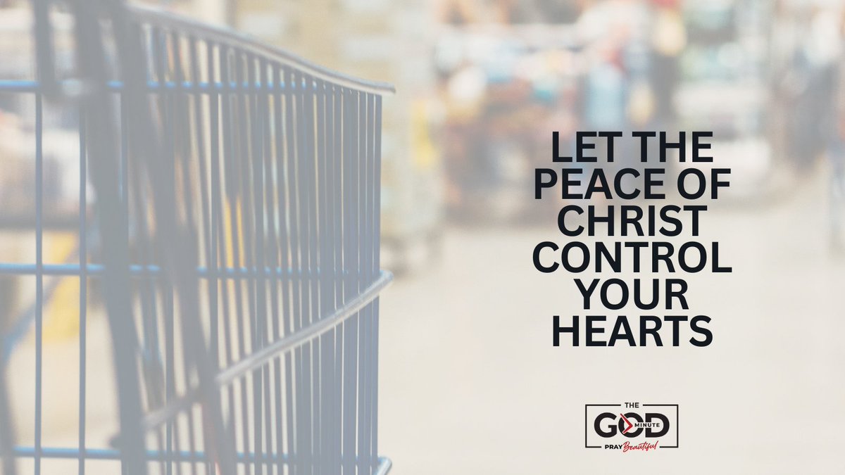 Peace doesn't tackle you in aisle seven and magically fix your attitude. Paul reminds us that peace isn't just a feeling, it's a calling. May we allow Christ's peace to guide our hearts today🙏

#TheGodMinute #PrayBeautiful #PrayerFamily #PrayTogether #PrayWithUs