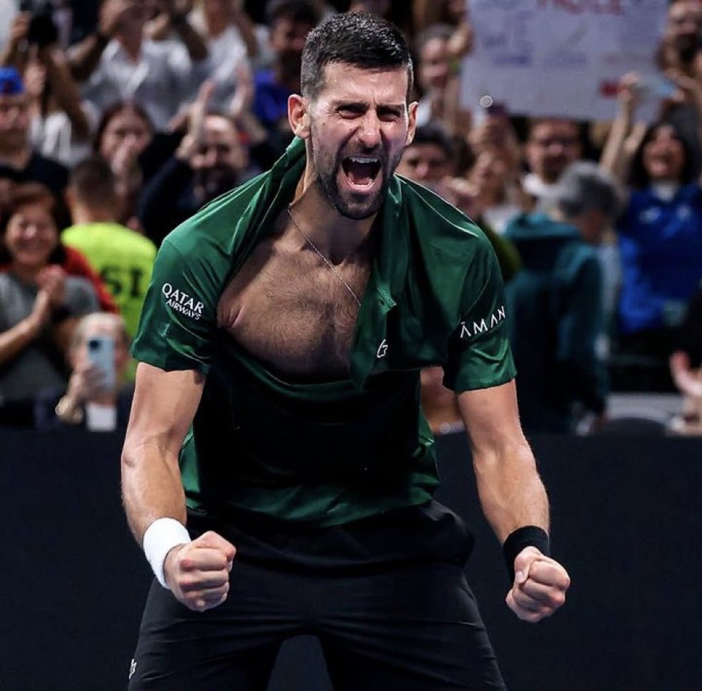 Novak Djokovic is the greatest tennis player of all time, and don’t you ever forget it.

I promise you, 38-year-old Nadal / Federer is not winning a set against prime Sinner on his favorite court, let alone a MATCH.

The greatest there ever was, the greatest there ever will be.