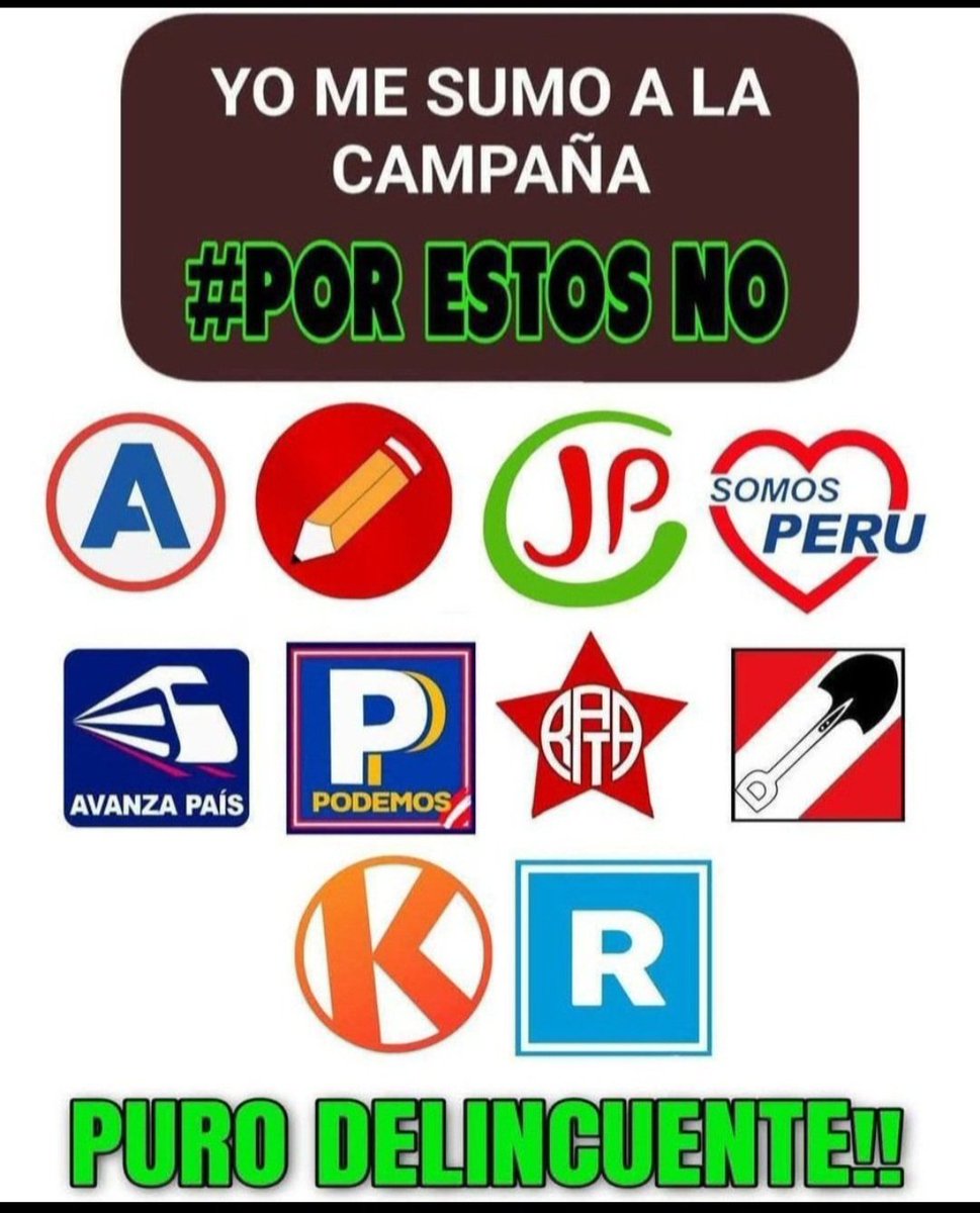 Yo También me sumo a la Campaña 
De POR ESTOS NO. ¿Y Ustedes???

#PorEstosNo2026!!