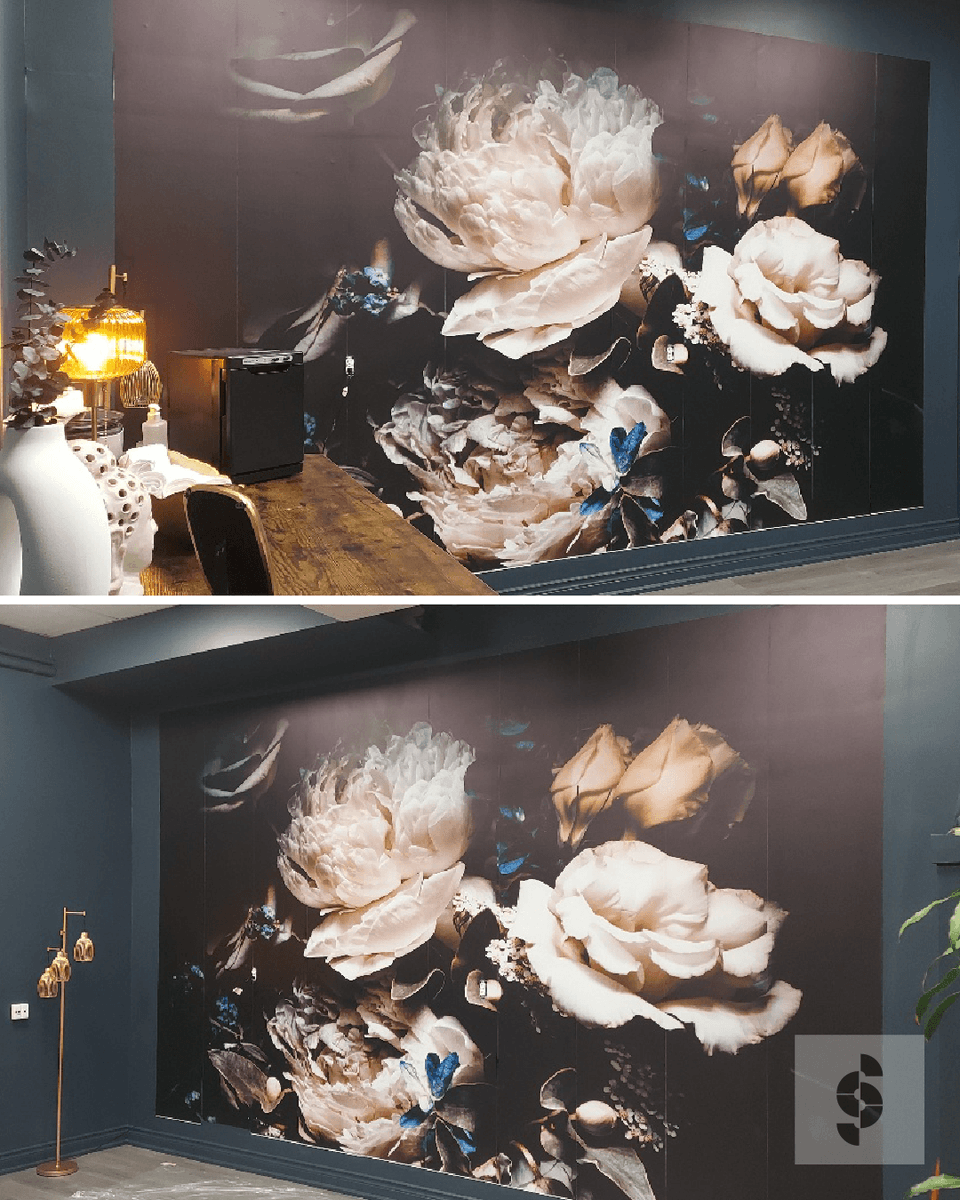 SenSigns's tweet photo. Yes, we also install wallpaper too. This beautiful floral install at Strong Roots Yoga and Paddle features white peonies and roses on a dark backdrop, creating a calm, grounding space for mind, body, and soul.
#SensationalSigns #StrongRootsYoga #WellnessDesign https://t.co/SDdt5HOb5d