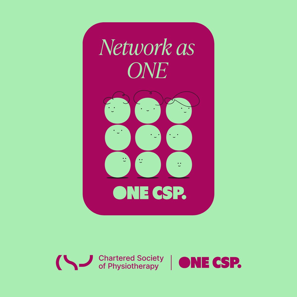 thecsp's tweet photo. Network as ONE is about connection — locally, by role, by experience or by interest.

CSP networks bring together students, new graduates, independent practitioners, stewards and many others, including those focused on environmental physiotherapy.

Explore the different ways to connect 👉
https://t.co/VxpZUNWqob

#NetworkAsOne #OneCSP #CSPPhysio