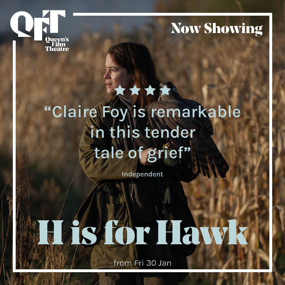 QFTBelfast's tweet photo. Saturday

H is for Hawk: 12:15 / 17:00
The Voice of Hind Rajab: 12:25
Nouvelle Vague: 14:35 / 19:35
No Other Choice: 15:00 / 20:50
Hamnet: 18:00
QFT Late: City on Fire: 22:00

https://t.co/V0GTWZLHRZ https://t.co/oycwXAWBA7